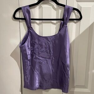 Elegant Purple Satin Camisole